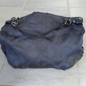 Gunmetal and Glitter Coach Hobo